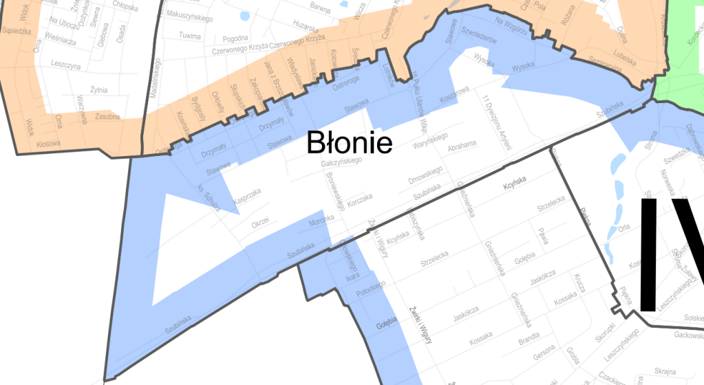 Granice osiedla Błonie (źródło: www.bydgoszcz.pl)