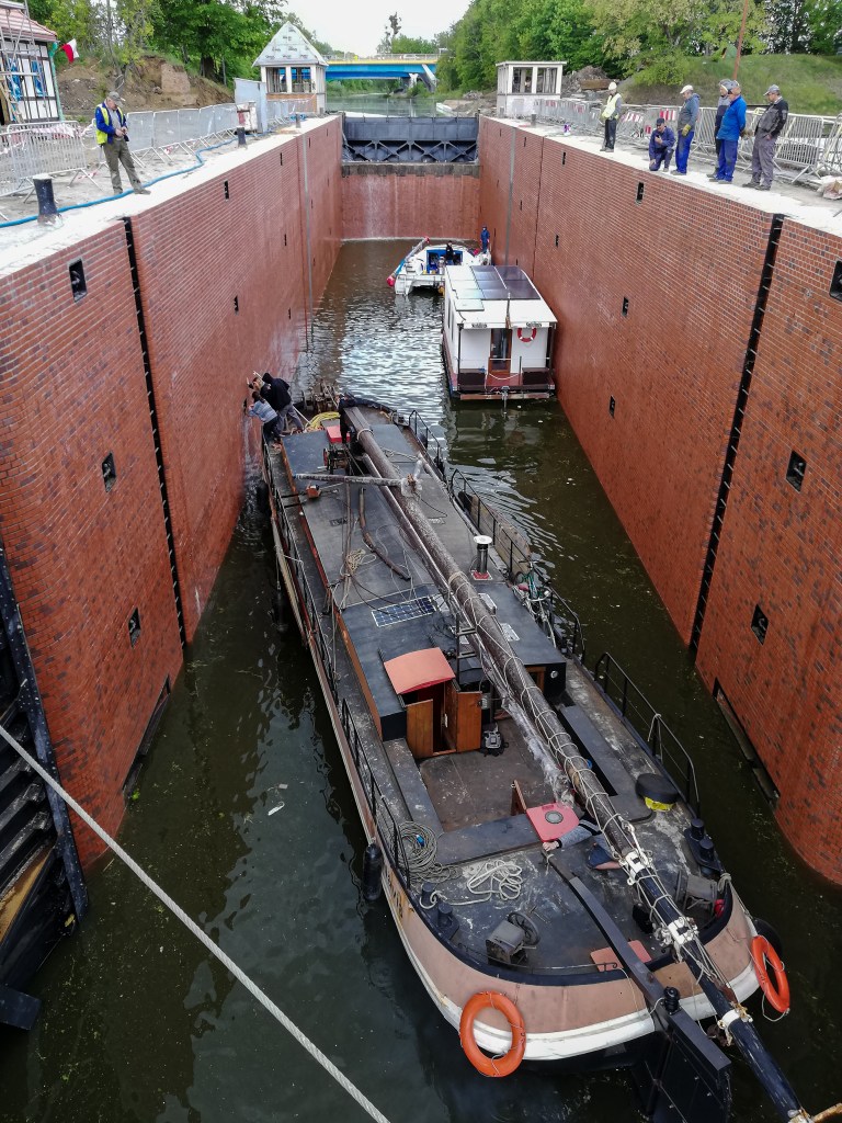 Śluza Okole w trakcie remontu (2018 r.)